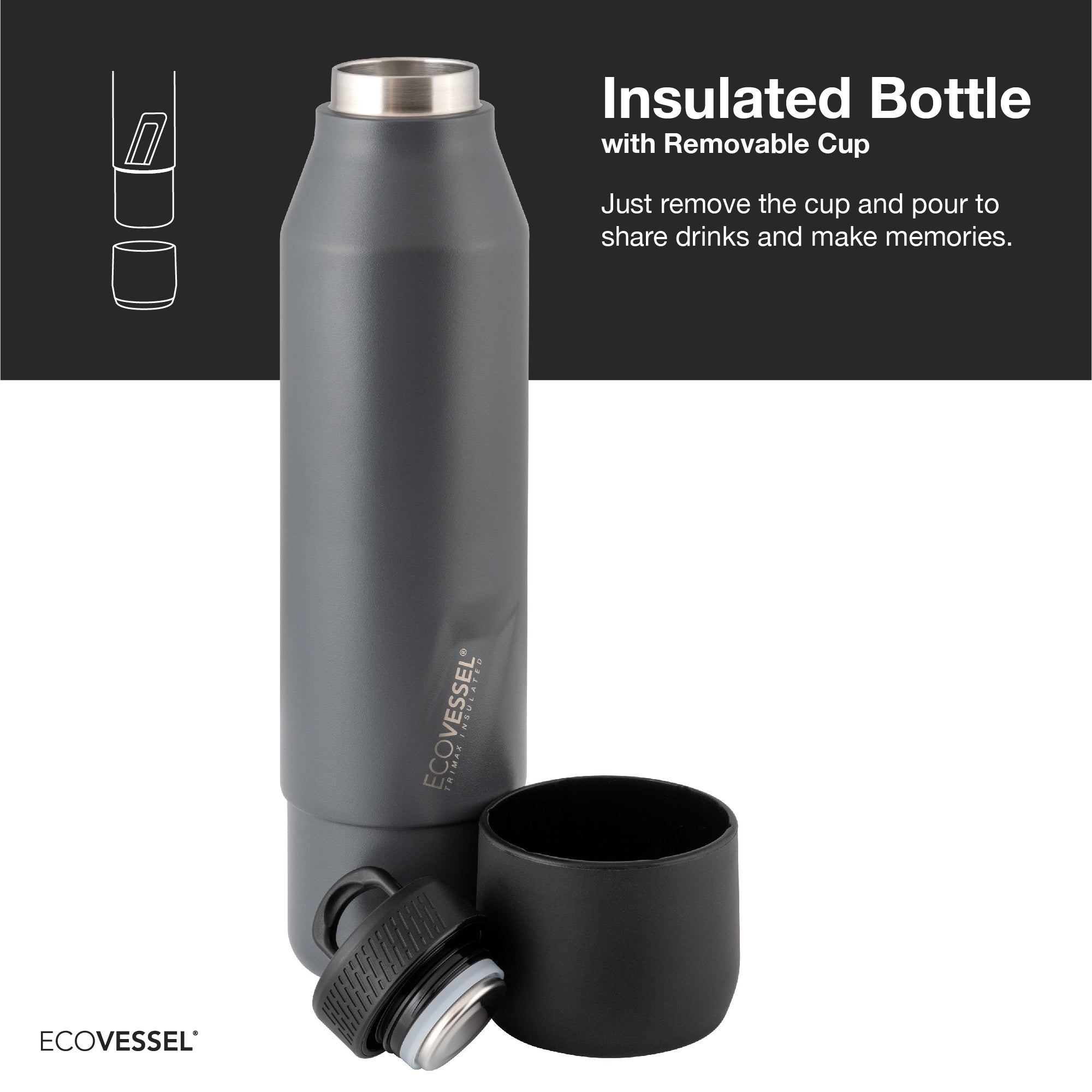 The Decanter – 25 oz Bottle with Removable Cup