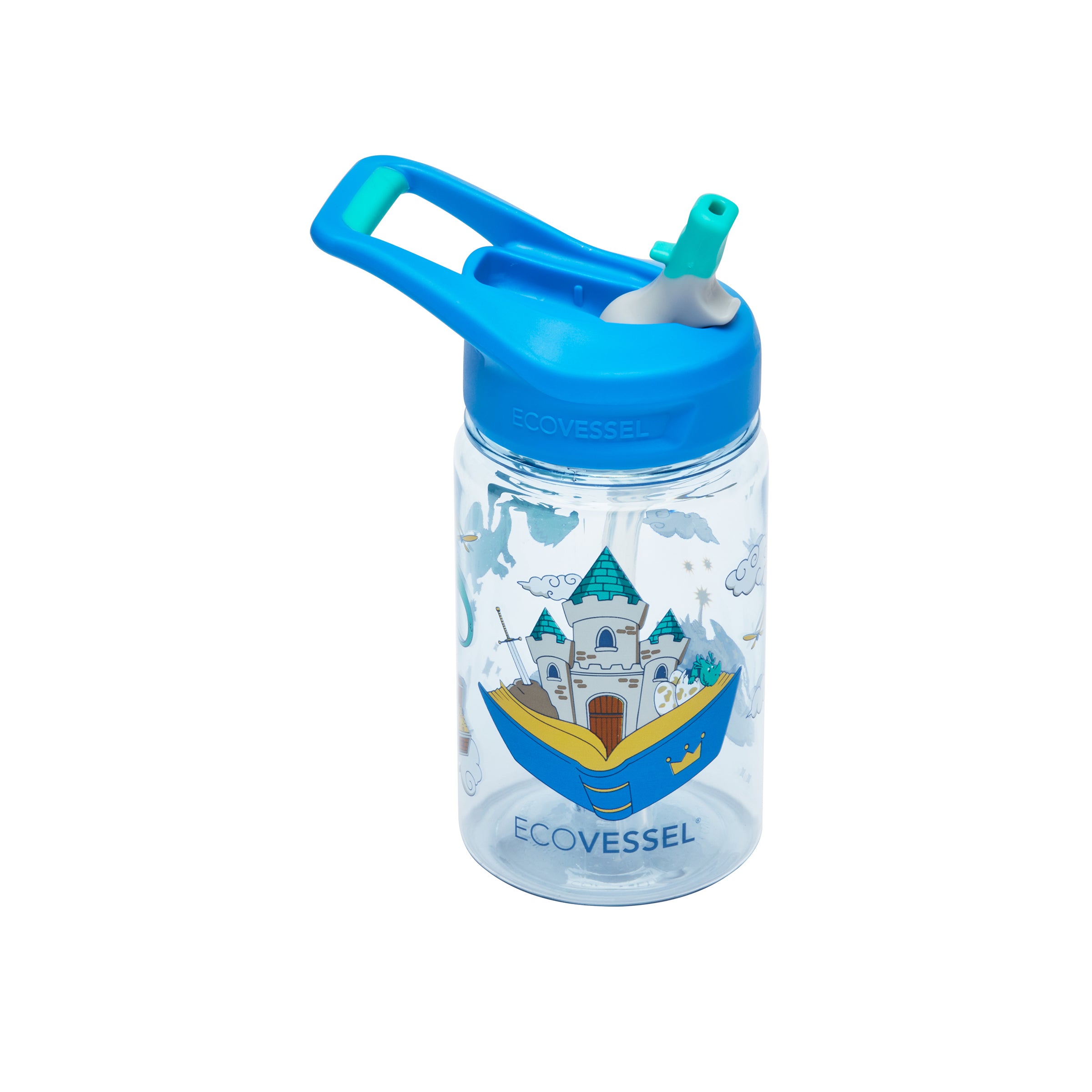 Splash Kids Water Bottle with Flip Straw - BPA Free