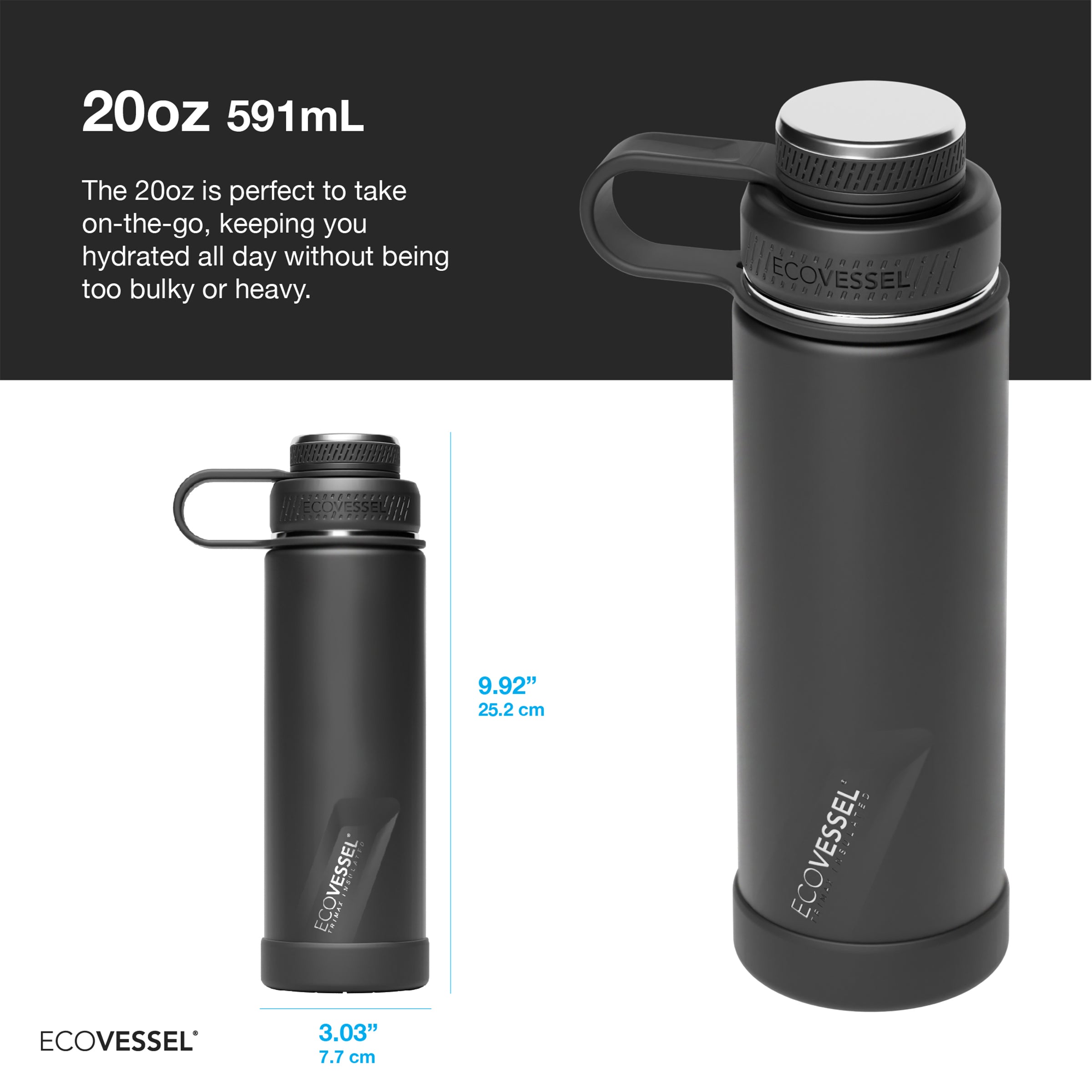 Vacuum Insulated Stainless Steel Water Bottle – EcoVessel