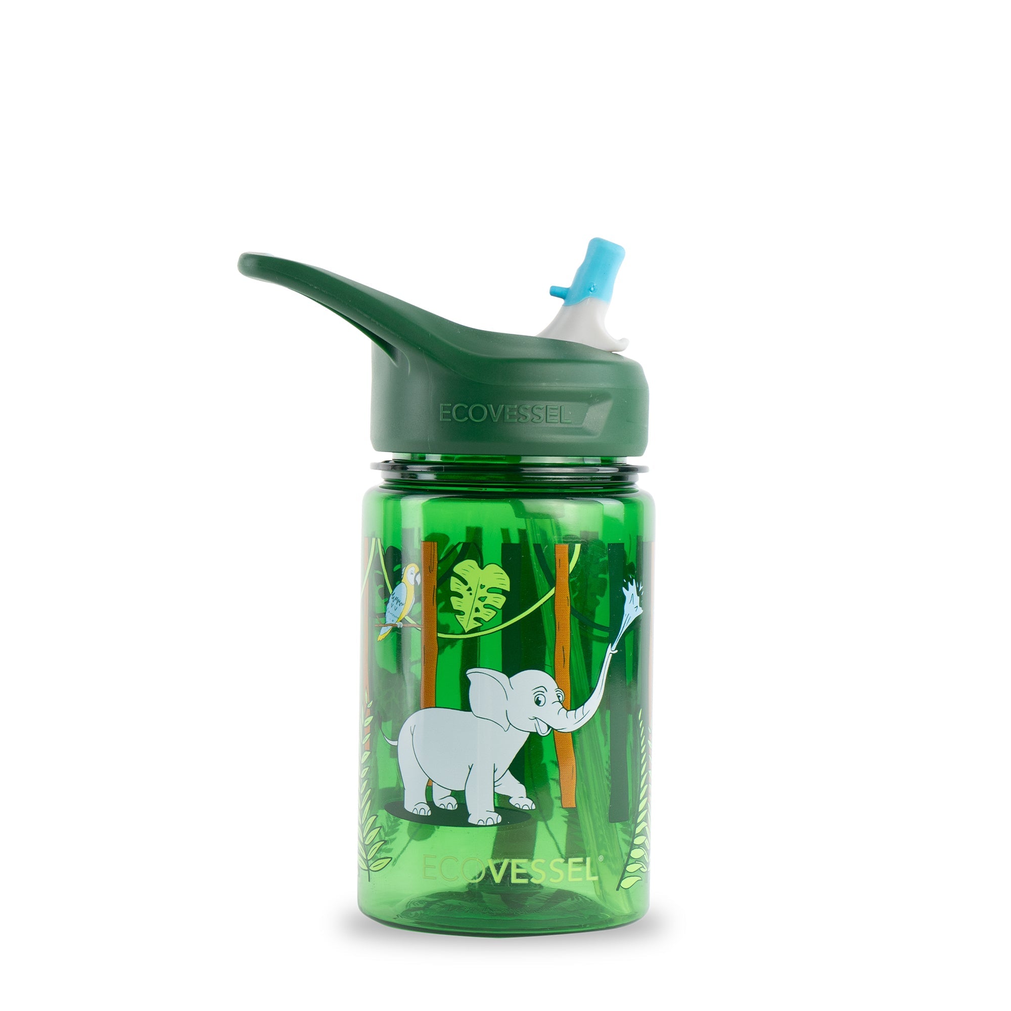 EcoVessel Kids Jungle Splash Water Bottle 12 oz