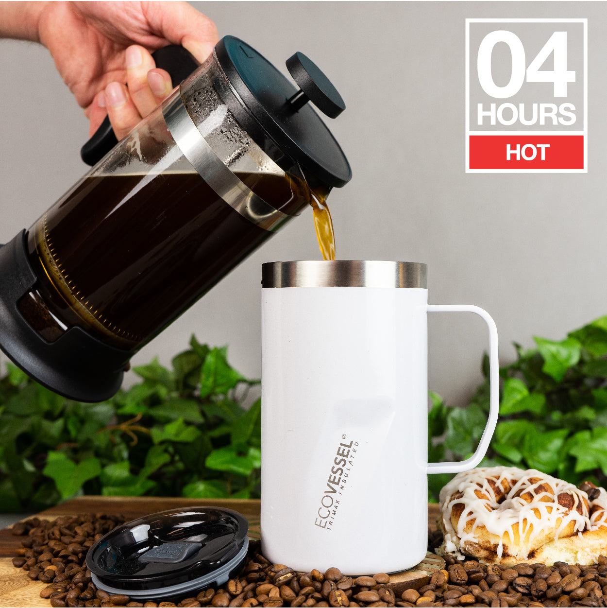 Mug Coffee Cup with Cover Stainless Steel Silicone Metal Coffee Insulated  Water