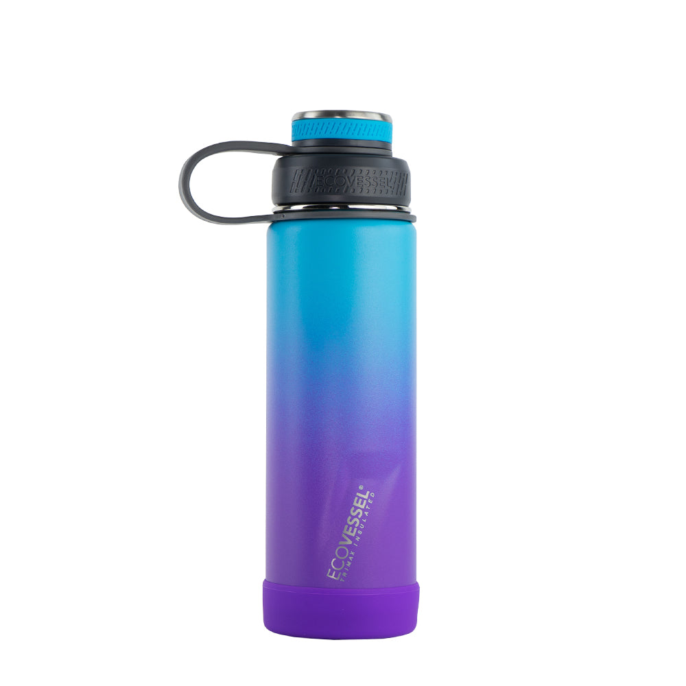 EcoVessel Boulder 20 oz Insulated Water Bottle w/ Strainer Vapor Wave