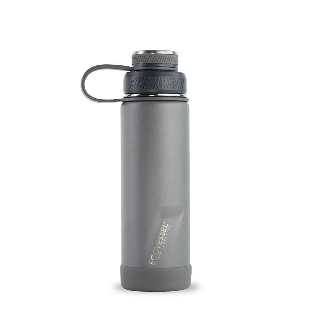 EcoVessel Slate Gray Boulder Water Bottle 20 oz