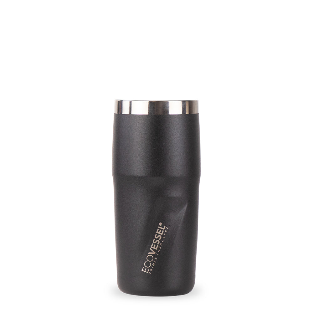 EcoVessel The Transit Insulated Coffee Camping Mug Black Shadow 12 oz