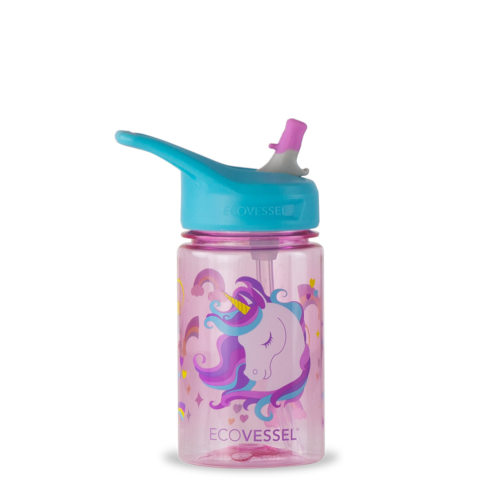 EcoVessel SPLASH Tritan Plastic Kids Water Bottle with Straw, Leak Proof  Flip Top Lid, and Carry Han…See more EcoVessel SPLASH Tritan Plastic Kids