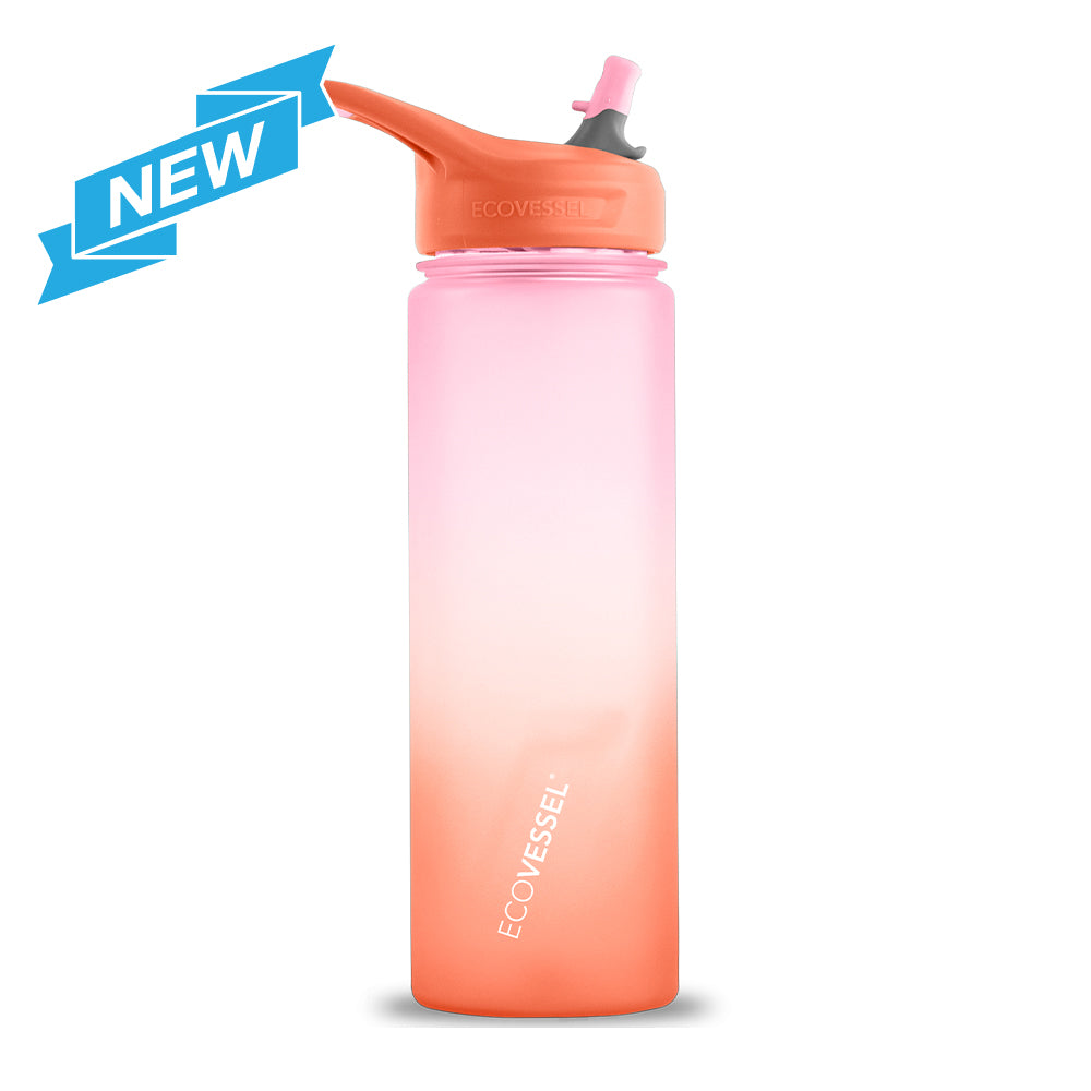 Hydration Water Bottle with Flip Top Lid 24oz - Clear